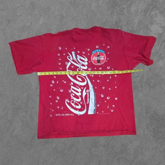 Vintage Coca Cola Shirt AOP Giant Tag XL Rare All Over Print - Picture 6 of 9